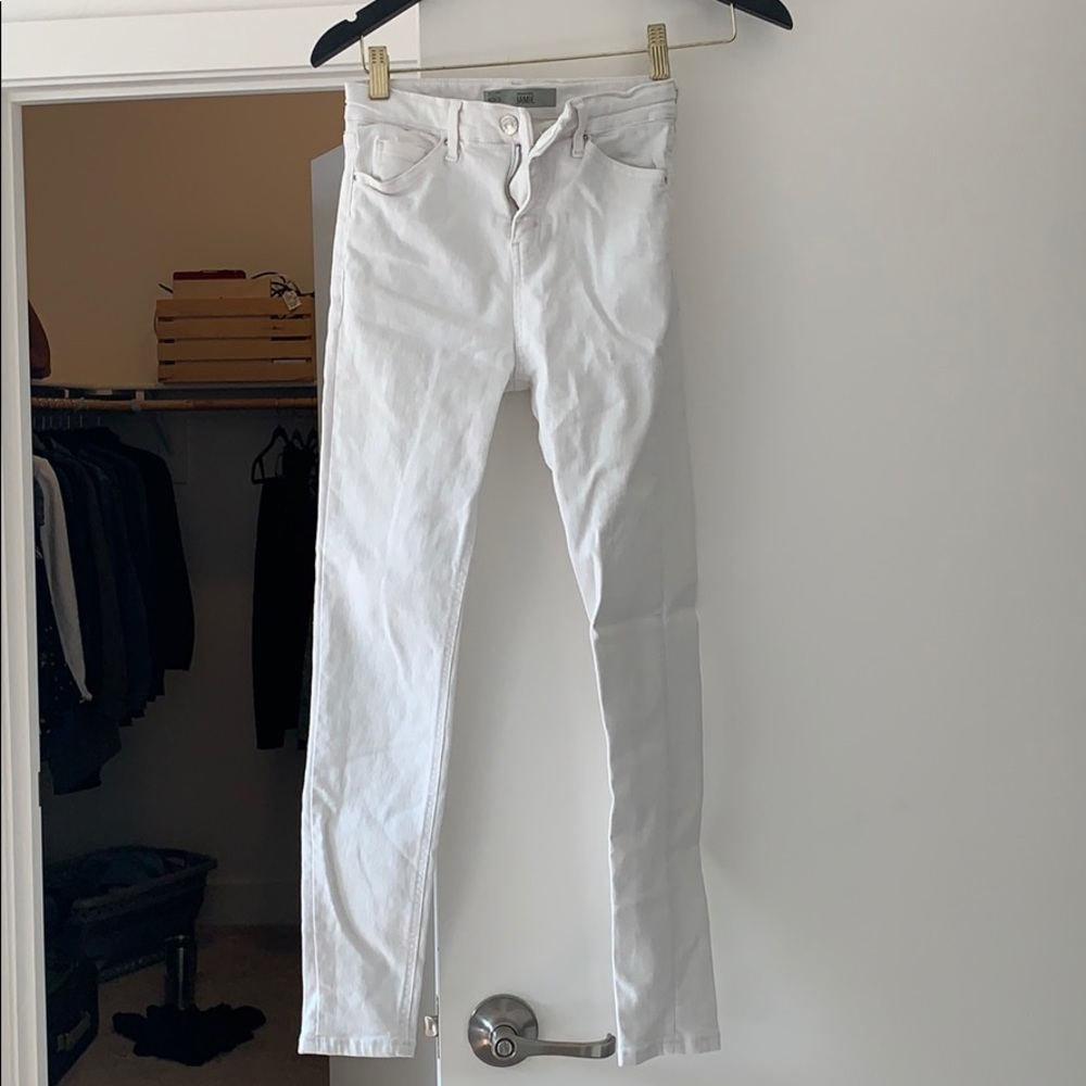 Topshop White Denim Skinny Jeans